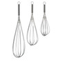 Chrome Finish Whisks - Set of 3