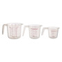 Clear Plastic Measuring Jugs - Set of 3