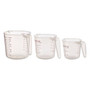 Clear Plastic Measuring Jugs - Set of 3