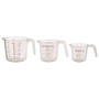 Clear Plastic Measuring Jugs - Set of 3