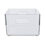 Romm Large Clear Plastic Fridge Bin with Handles