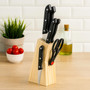 Maxime 6 Piece Knife and Scissor Set in Wooden Block