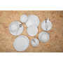 Avie 16pc White Faux Marble Cutlery Set