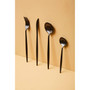 Modern Retro 16 Pc Matte Black Cutlery Set