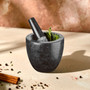 Norse Speckled Charcoal Granite Mortar and Pestle