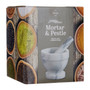 Salerno White Marble Large Mortar and Pestle