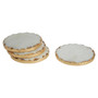 Set of 4 Round White Marble Coasters