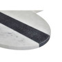 White and grey marble round paddle board