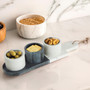 Bulgari Marble Condiment Bowls and Board Set