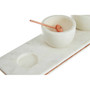 3 Pc Marble / Copper Inlay Serving Board Set