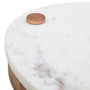 Monzaro White Marble And Wood Cheese Knife And Board Set