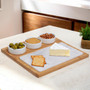 Monzaro 5 Piece White Marble And Ceramic Serving Board