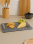 Marmore Black Marble Serving Board with Silver Handles