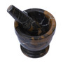 Black and Gold Marble Mortar and Pestle