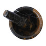 Black and Gold Marble Mortar and Pestle