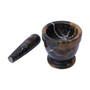 Black and Gold Marble Mortar and Pestle