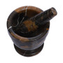 Black and Gold Marble Mortar and Pestle