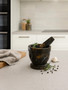 Marmore Black and Gold Marble Mortar and Pestle