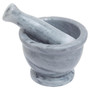 Salerno Grey Marble Mortar And Pestle With Rim