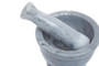 Salerno Grey Marble Mortar And Pestle With Rim