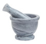 Salerno Grey Marble Mortar And Pestle With Rim
