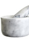 Salerno Grey Marble Straight Mortar And Pestle