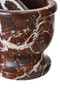 Salmo Red and White Marble Mortar and Pestle