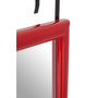 Red Plastic Frame Over Door Mirror