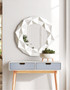 Stockholm White High Gloss Round Wall Mirror