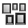 Black Frame 5pc Mirror Set Black Frame 5pc Mirror Set