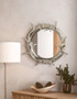 Stag Antler Steel and Nickel Finish Wall Mirror