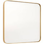 Small Gold Finish Square Wall Mirror