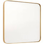 Medium Gold Finish Square Wall Mirror