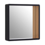 Medium Black Wall Mirror with Gold Edge