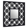 Square Black Lattice Frame Wall Mirror
