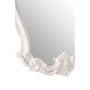 Antique White Rose Crest Wall Mirror