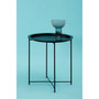 Acero Round Black Side Table
