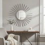 Farran Silver Finish Sun Wall Mirror