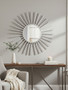 Farran Silver Finish Sun Wall Mirror