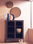 Cindy Small Matte Black Finish Wall Mirror