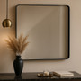 Candi Matt Black Square Wall Mirror