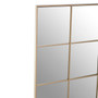 Grid Wall Mirror with Gold Finish Frame
