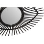 Mataram Black Natural Rattan Eye Shape Wall Mirror