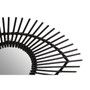 Mataram Black Natural Rattan Eye Shape Wall Mirror