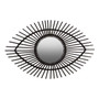 Mataram Black Rattan Eye Shape Wall Mirror