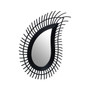 Mataram Teardrop Black Rattan Wall Mirror