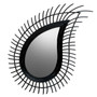 Mataram Teardrop Black Rattan Wall Mirror