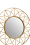 Matera 3D Round Gold Wall Mirror