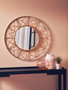 Matera 3D Round Gold Wall Mirror