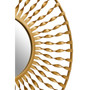 Matera Sunburst Gold Finish Metal Frame Round Wall Mirror Matera Sunburst Gold Finish Metal Frame Round Wall Mirror